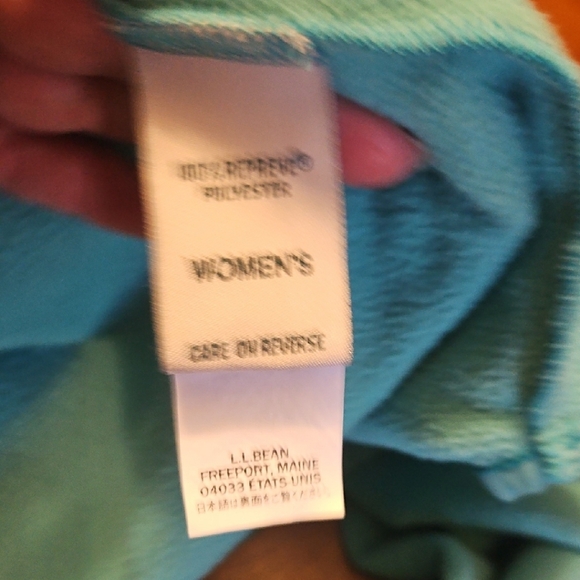 L.L. Bean Teal Fleece Jacket - Picture 4 of 10